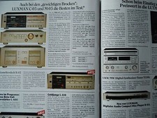 SANSUI, LUXMAN, PROSPETTO QUADRAL DA 84, PAGINE 16, DATI, PREZZI, C/B 2101, C/M 02,