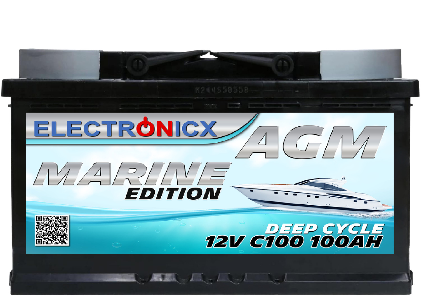 Batería Electronicx Marine Edition AGM 100 AH 12V barco barco batería de suministro