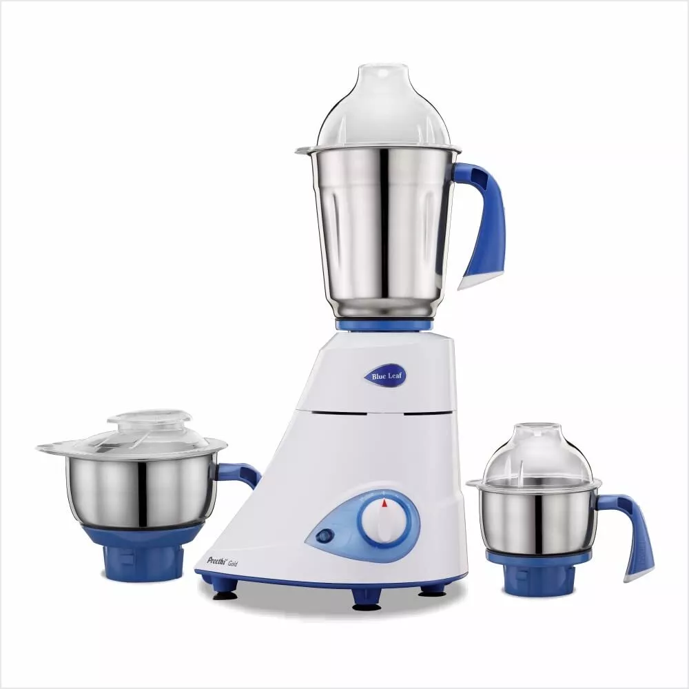 Preethi Blue Leaf Gold MG 150 Home Mixer Grinder 750 watt, 3 Jars, White  220 V