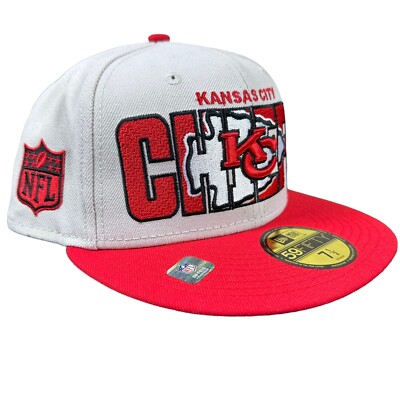 Kansas City Chiefs Hat Cap Mens Fitted 7 1/2 NFL New Era 59Fifty 2023 Draft