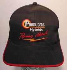 Vintage 1990s Producers Hybrids Corn Farm Nascar Racing Snapback Trucker Hat Cap