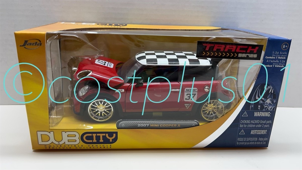 JADA DUB CITY 2007 MINI COOPER S 1:24 RED WITH CHECKERED ROOF | eBay