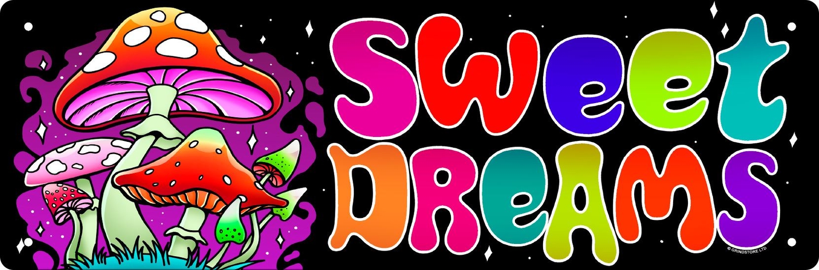 Sweet Dreams Mushroom Slim Tin Sign