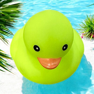 Rubber Duck Lime Green Decor Car Home Office Cute Ornament Squeak Mini Ducky