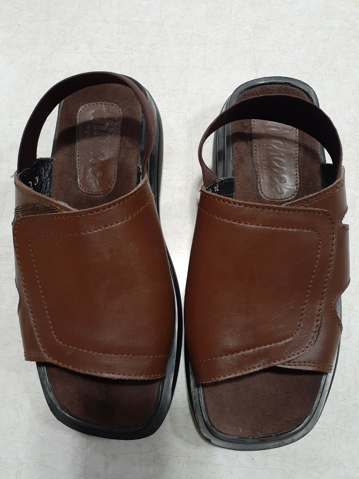 Mens Brown Leather Sandals from Hitchcock Wide Shoe C… Gem