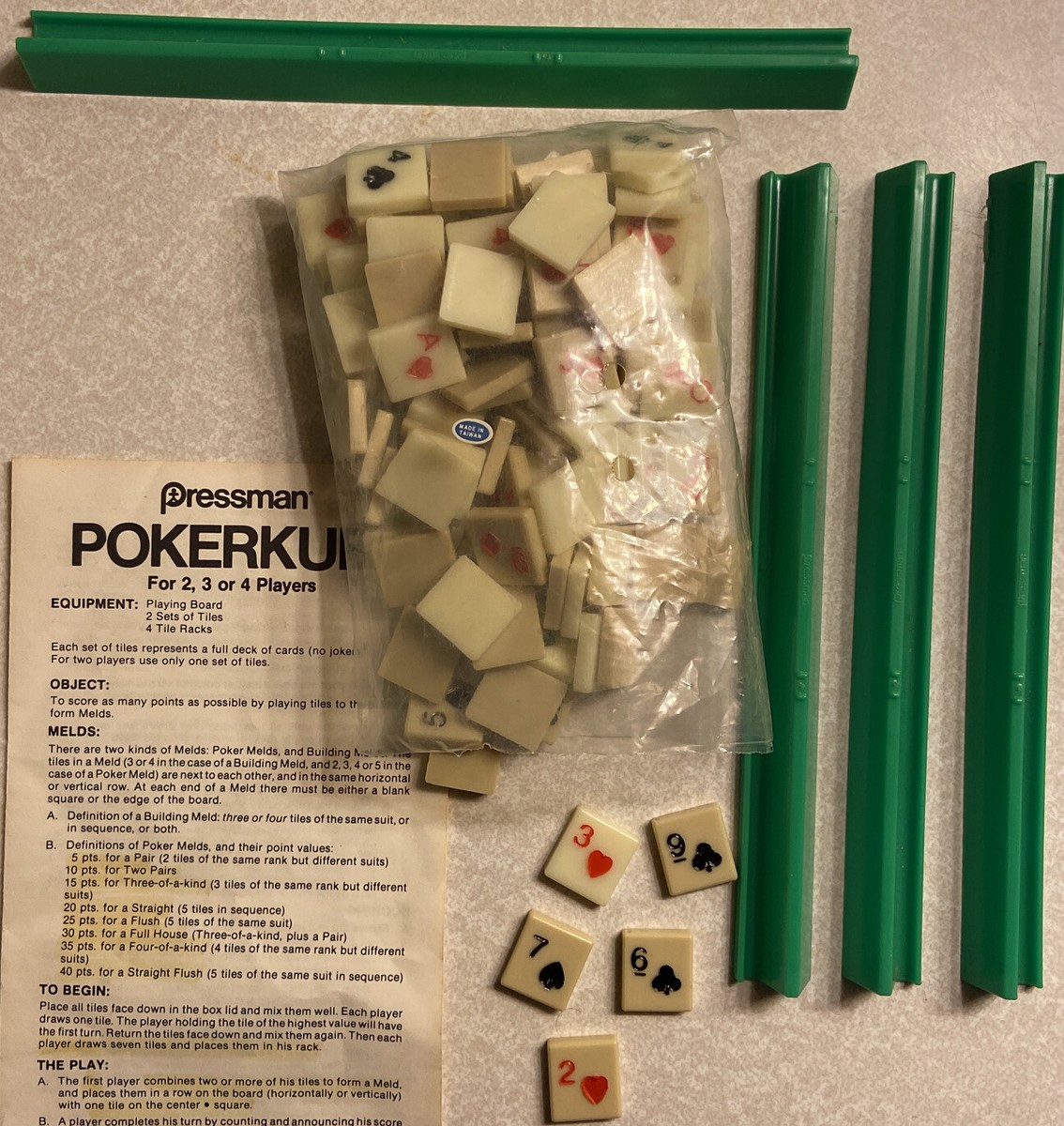 Vintage 1983 Pressman POKERKUB Poker Game 100% COMPLETE Excellent