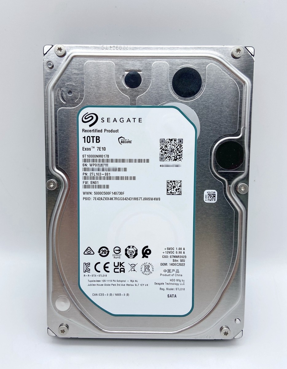 Seagate ST10000NM017B Exos 7E10 10TB SATA 256MB 6Gbs 3.5