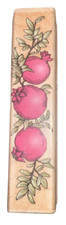 Hero Arts Pomagranate Border Flowers Wooden Rubber Stamp