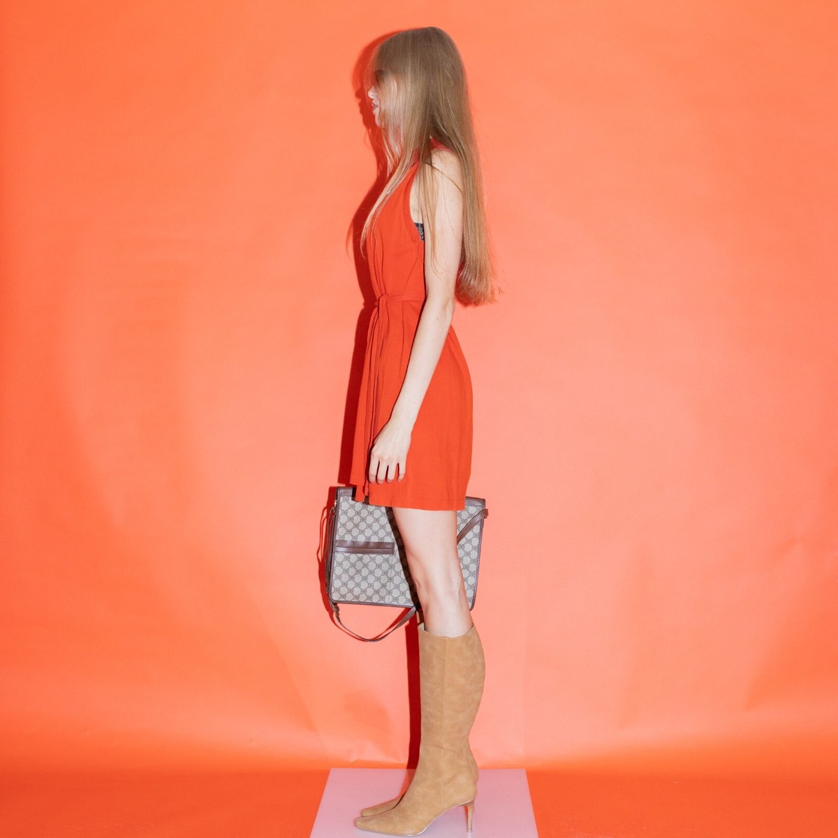 Vintage 90's Lacoste tie waist button down tank tennis dress