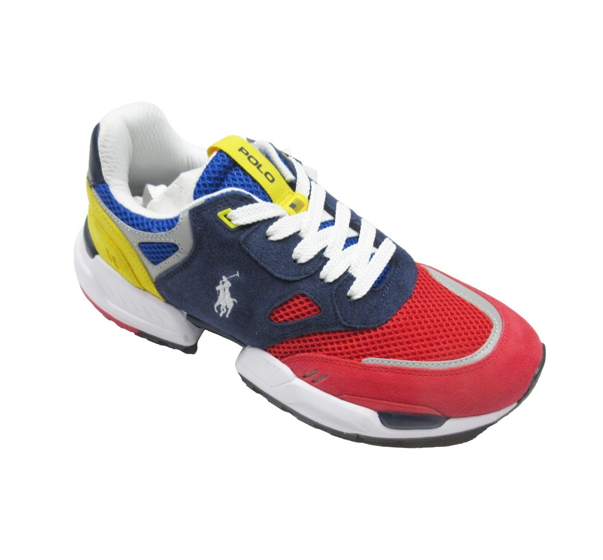 Polo Ralph Lauren Men's Navy/Red/Yellow Colorblock Polo Retro