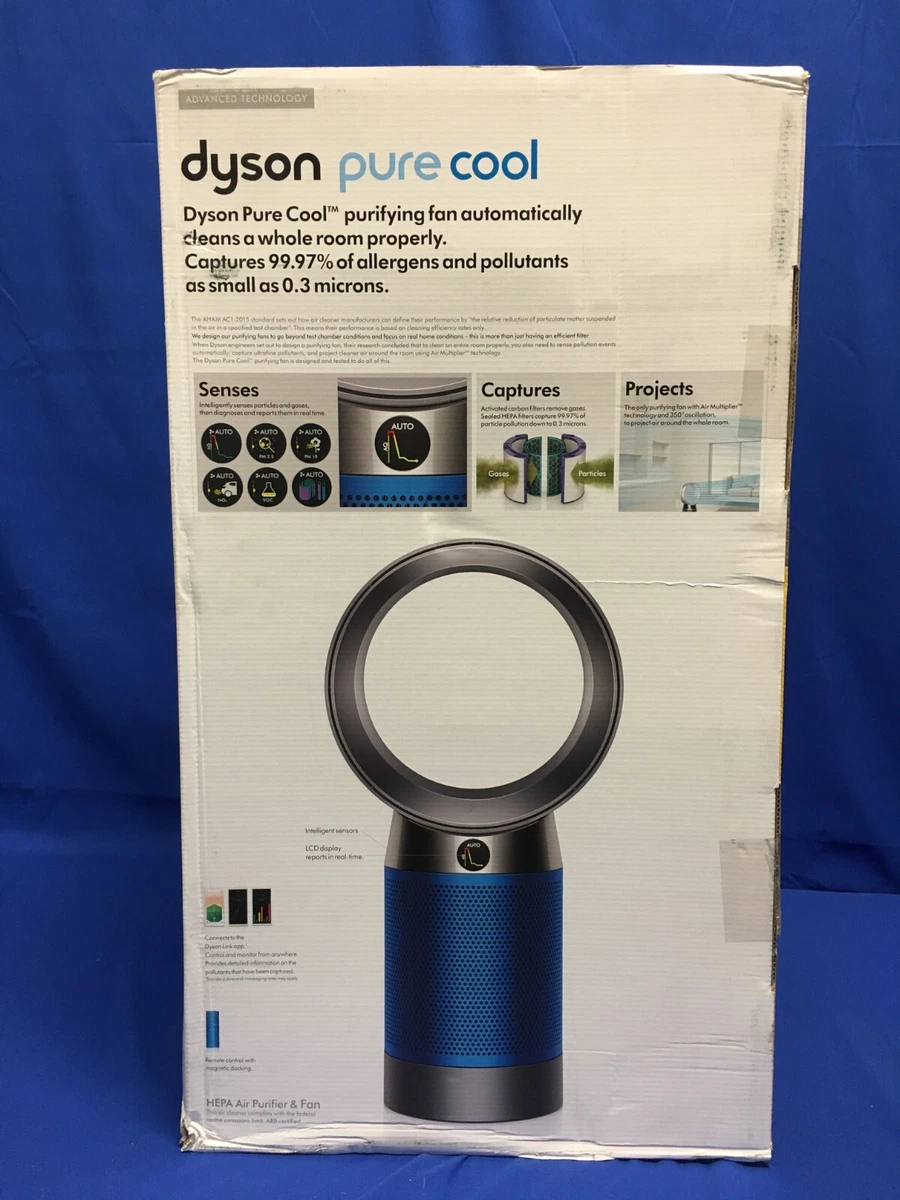 Suradam tømmerflåde Swipe Dyson DP04 Pure Cool Air Purifier &amp; Desk Fan - Iron/Blue | eBay