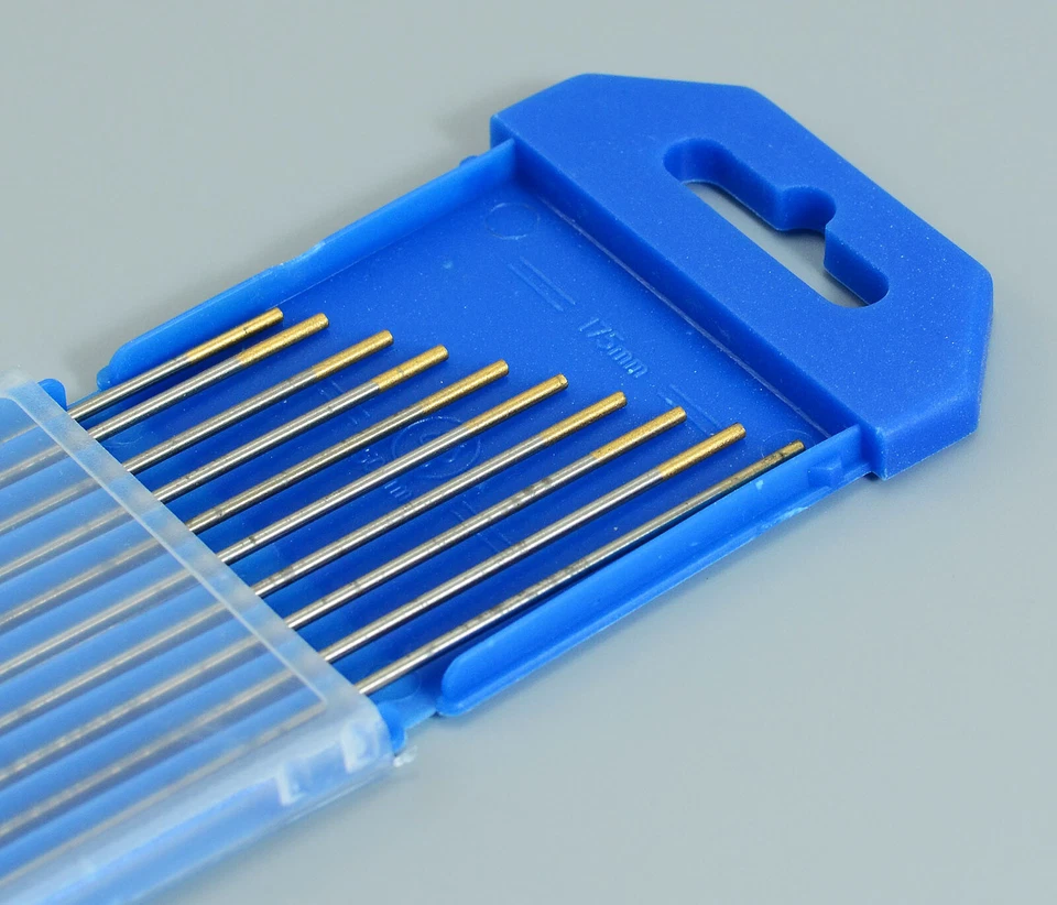 Electrodo de tungsteno de soldadura TIG oro lantano WL15 1,5 % 1/16x6" (1,6 x 150 mm) 10 piezas Foto 2 de 4