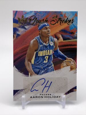 2020-21 Panini Court Kings Aaron Holiday Brush Strokes Auto #’d /99 Pacers