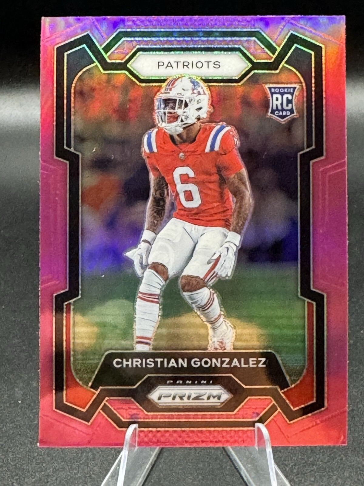 2023 Panini Prizm CHRISTIAN GONZALEZ Rookie #369 PINK PRIZM Patriots RC