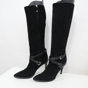 ralph lauren black knee high boots