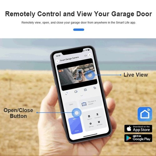 Tuya Garage Door Opener Camera Smart Wireless Remote Control Sensor Night Vision - Picture 5 of 9