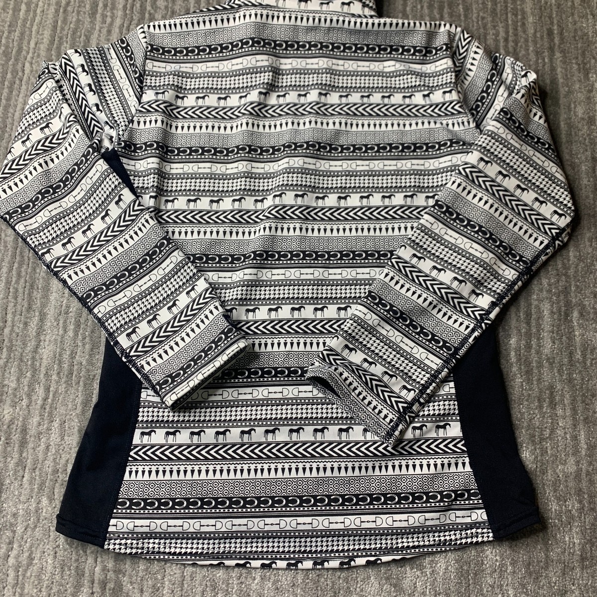 Pull Zippé Kerrits 1/4 Jeunesse - Grande Lumière équestre - Poly Spandex - Occasion état Neuf