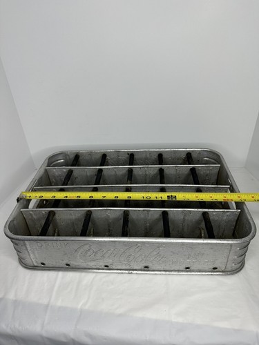 1949 Aluminum Drink Coca Cola 24 Bottle Stadium Carrier Caddy Tray Case RARE - Picture 9 of 12