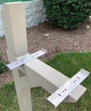 Rust-Free Aluminum Mailbox Mounting Bracket Extra Large (Fits 23.5” L x 11” W) 