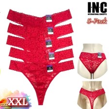NWT 5-Pack INC International Concepts Women's XXL Lace Thong Underwear Assorted