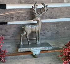 Hirsch Kranzhalter Sockenhänger   Gusseisen Nostalgie  Landhaus  Weihnachten