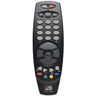 One For All URC-7530 3 Device Universal Remote For TV, VCR, AUX - URC-7530B01
