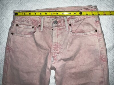 Levi s 511 Slim Men s 33 x 30 Pink Light Wash Jeans Denim - Pre-owned