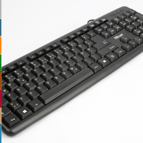 TRUST PC Tastatur kabelgebunden QWERTZ Nummernblock USB spritzwassergeschützt! - Bild 4 von 7