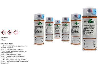 6x Colormatic Primer 1K Epoxy Grundierung Spraydose grau 400ml 174414