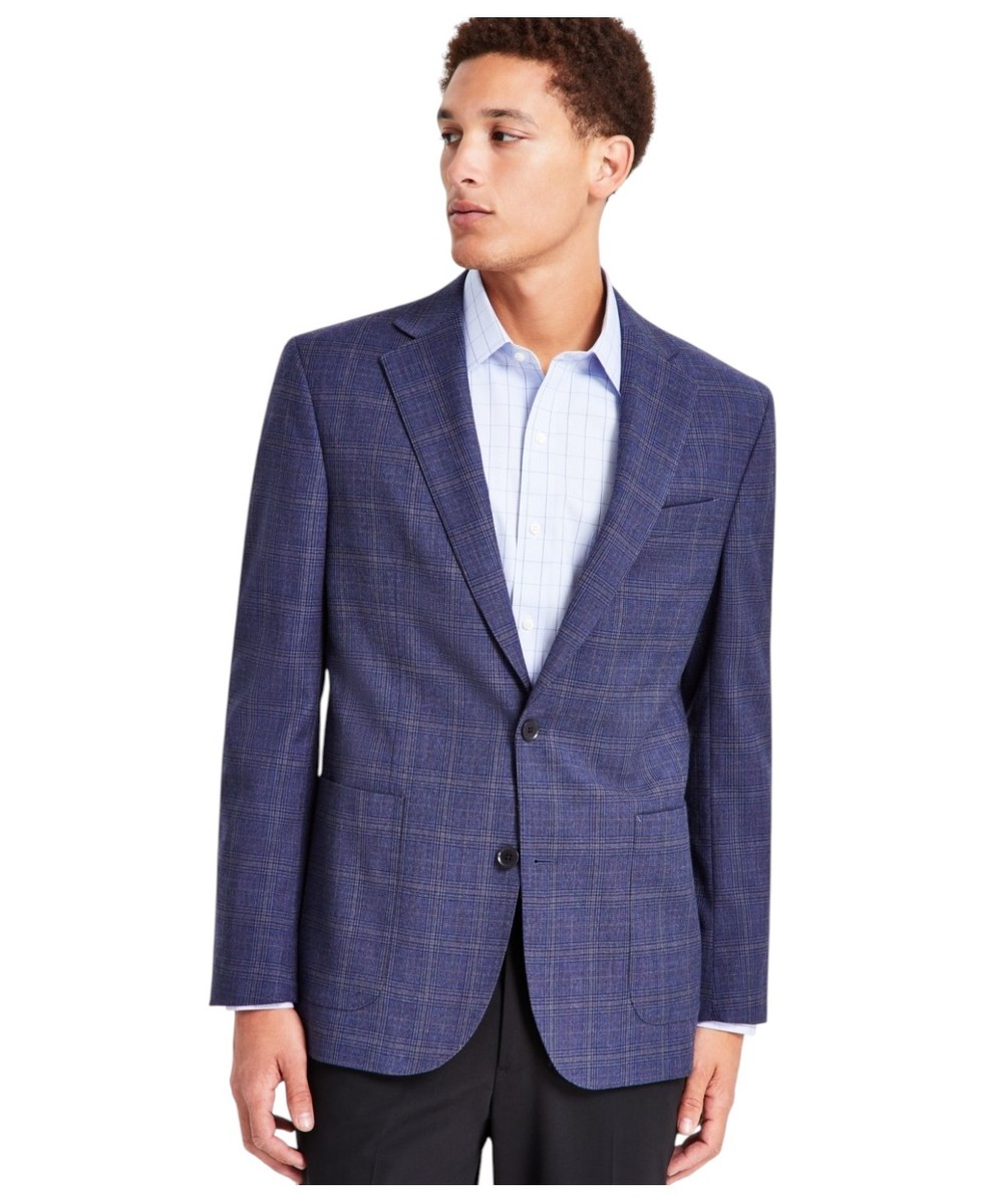 Brooks Brothers Mens Classic fit Sport Coat Blazer 42 R Blue Plaid