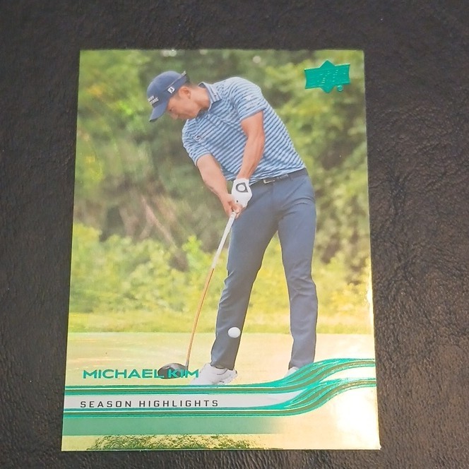 Upper Deck 2026 Golf Michael Kim Season Highlights Green Parallel #45 PGA Tour