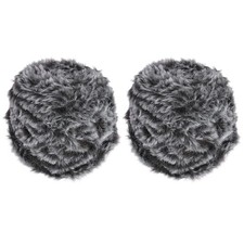 70 Yards Fur Yarn, 2 Skeins 100 Grams Faux Fur Eyelash Yarn, Night Black