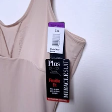 Miraclesuit Plus Size Flexible Fit Wear Your Own Bra Bodybriefer 2930 2XL Nude