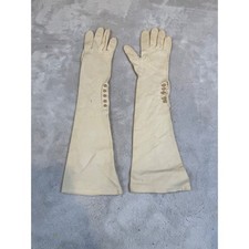 Vintage Wear-Right Opera Length Gloves Cream Pearl Button Western Germany 7.5