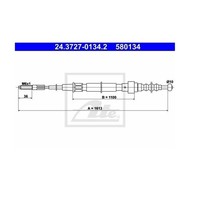 ATE Handbremsseil Hinten FüR VW Corrado Golf III Vento