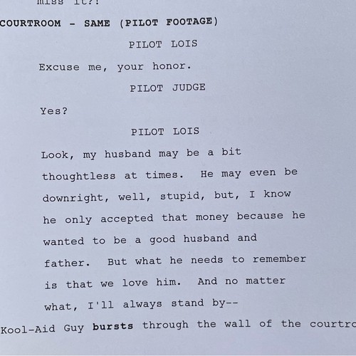 Family Guy Mila Kunis Meg Griffin 2010 Production Used Table Draft Script - Picture 11 of 14