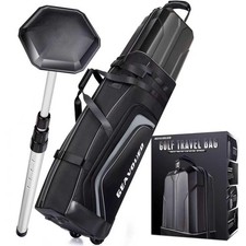 GEAVOUED Golf Travel Bags for Airlines with Adjustable Support Grey