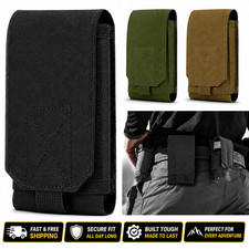 Tactical Army MOLLE Bag Hook Loop Belt Pouch Holster Case For iPhone Cell Phones