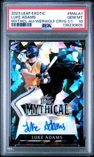 2023 LEAF EXOTIC MYTHICAL AUTOS WEREWOLF CRYSTAL 1/1 LUKE ADAMS 1/1 PSA 10