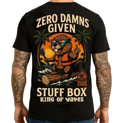 Stuff Box Herren Shirt King of Waves 2.0 S 5XL Comic Print kurzarm TShirt