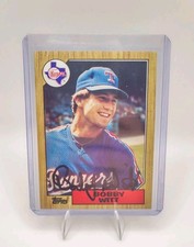 Bobby Witt Signed IP 1987 Topps Baseball Auto Texas Rangers Black