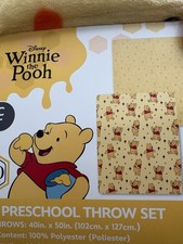 Disney Winnie the Pooh Throw, 2-Piece Set 40 x 50 Yellow 100 Polyester