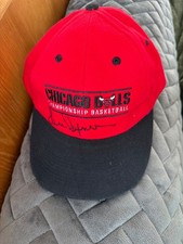 Authentic Chicago Bulls Championship cap hand-signed by Bulls legend John Paxson
