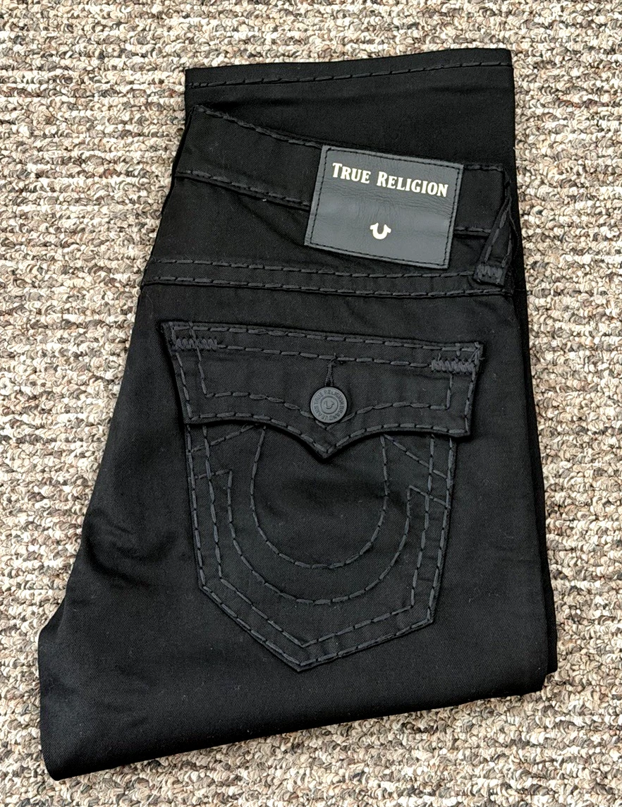 True Religion Ricky Black Jeans for Men for sale - eBay
