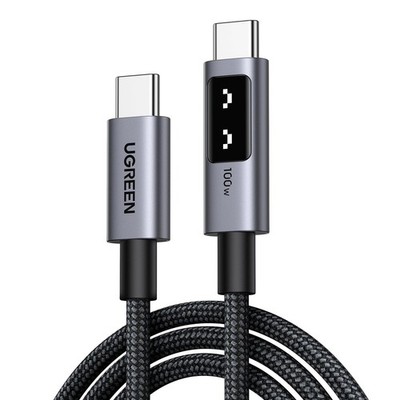 UGREEN Uno 100W USB C auf C Ladekabel Schnellladen 5A 2 Meter, grau 