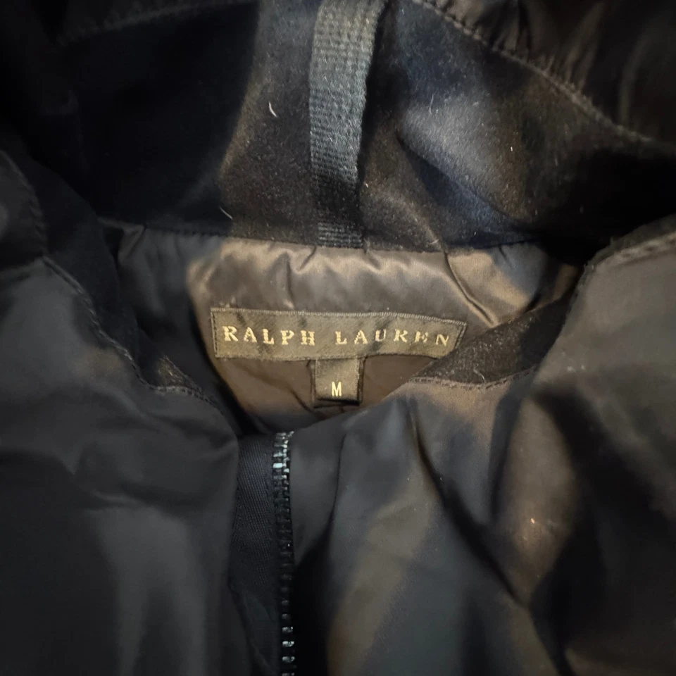 Ralph Lauren черный ярлык вниз пальто съемный монгольский ягненка меховой воротник РЕДКАЯ Med - Изображение 3 из 4