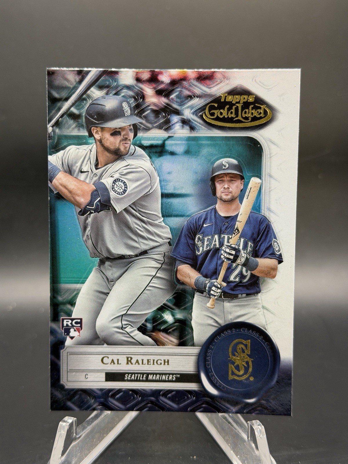 2022 Cal Raleigh Topps Gold Label Class 2 RC #7 Seattle Mariners