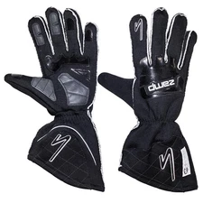 Zamp RG10003L - Large ZR-50 SFI 3.3/5 Race Black Synthetic Leather Gloves