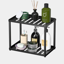 2 Tier Bathroom Counter Organizer, Rectangular Vanity Organizer Shelf, Skincare