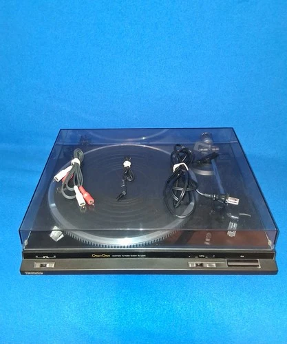 Technics SL-DD22 Turntable Direct Drive Record Player, Ground Wire & RCA Cables